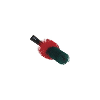 Vikan Brosse à jantes rouge/vert poils durs