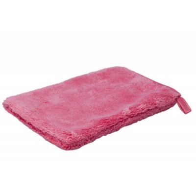 Gant de lavage microfibre rose